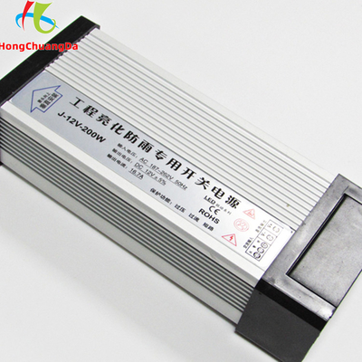 Wysokowydajny wodoodporny zasilacz LED IP33 12v 200w z filtrem EMI